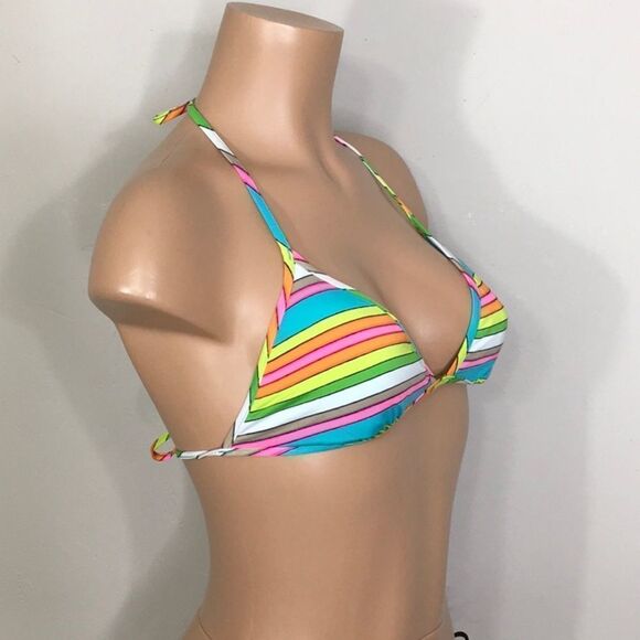 Trina Turk multi stripe triangle bikini top. size 6   NWT - Picture 3 of 8